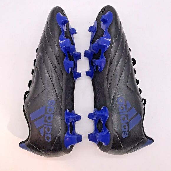 adidas Goletto VII FG J Youth 5 Soccer Cleats FV2894 Black/Blue Low Lace Up NEW - Picture 7 of 12